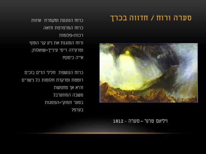 ויליאם טרנר – סערה / חדווה בכרך – סערה ורוח