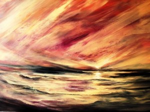 אריה רובינוביץ - קסמו של הטבע - 3 - אקריליק על בד